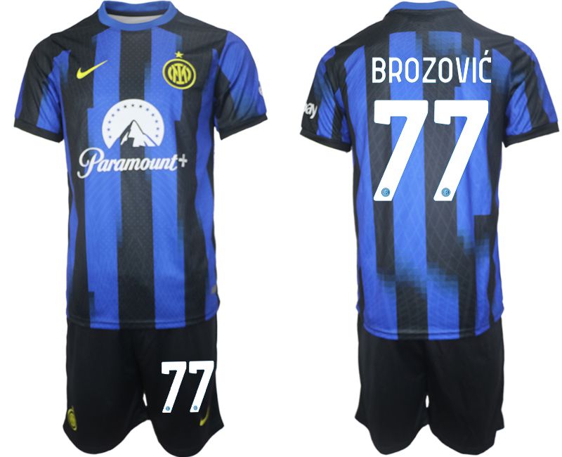 Men 2023-2024 Club Inter Milan home blue #77 Soccer Jersey->->Soccer Club Jersey